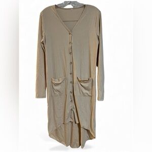 Tan Long Sleeve Cardigan